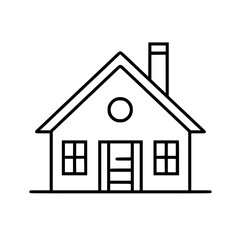 home outline, line art house, line art print, HOUSE clipart, cute house svg, lake house svg, Line Art, house, home, icon, building, estate, symbol, construction, architecture, vector, real, roof, wind