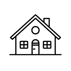 home outline, line art house, line art print, HOUSE clipart, cute house svg, lake house svg, Line Art, house, home, icon, building, estate, symbol, construction, architecture, vector, real, roof, wind