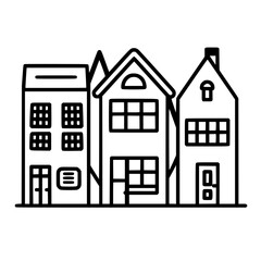 home outline, line art house, line art print, HOUSE clipart, cute house svg, lake house svg, Line Art, house, home, icon, building, estate, symbol, construction, architecture, vector, real, roof, wind