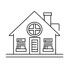 home outline, line art house, line art print, HOUSE clipart, cute house svg, lake house svg, Line Art, house, home, icon, building, estate, symbol, construction, architecture, vector, real, roof, wind
