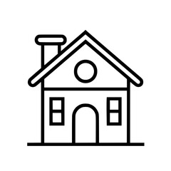 home outline, line art house, line art print, HOUSE clipart, cute house svg, lake house svg, Line Art, house, home, icon, building, estate, symbol, construction, architecture, vector, real, roof, wind