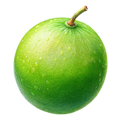green lime isolated on white background