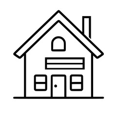 home outline, line art house, line art print, HOUSE clipart, cute house svg, lake house svg, Line Art, house, home, icon, building, estate, symbol, construction, architecture, vector, real, roof, wind