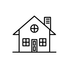 home outline, line art house, line art print, HOUSE clipart, cute house svg, lake house svg, Line Art, house, home, icon, building, estate, symbol, construction, architecture, vector, real, roof, wind