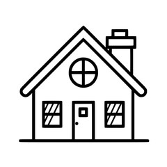 home outline, line art house, line art print, HOUSE clipart, cute house svg, lake house svg, Line Art, house, home, icon, building, estate, symbol, construction, architecture, vector, real, roof, wind