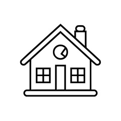 home outline, line art house, line art print, HOUSE clipart, cute house svg, lake house svg, Line Art, house, home, icon, building, estate, symbol, construction, architecture, vector, real, roof, wind