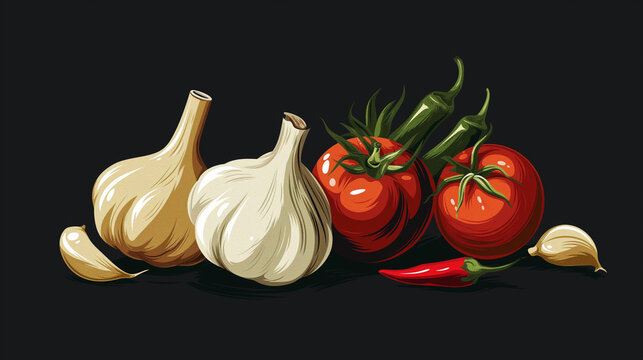 garlic and tomatoes
