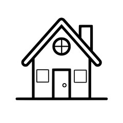 home outline, line art house, line art print, HOUSE clipart, cute house svg, lake house svg, Line Art, house, home, icon, building, estate, symbol, construction, architecture, vector, real, roof, wind