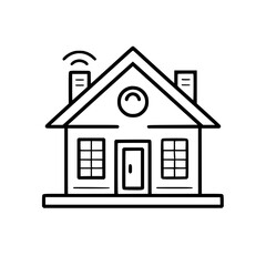 home outline, line art house, line art print, HOUSE clipart, cute house svg, lake house svg, Line Art, house, home, icon, building, estate, symbol, construction, architecture, vector, real, roof, wind