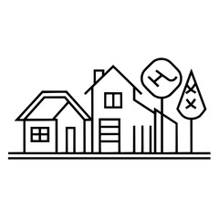 home outline, line art house, line art print, HOUSE clipart, cute house svg, lake house svg, Line Art, house, home, icon, building, estate, symbol, construction, architecture, vector, real, roof, wind