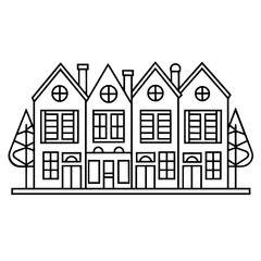 home outline, line art house, line art print, HOUSE clipart, cute house svg, lake house svg, Line Art, house, home, icon, building, estate, symbol, construction, architecture, vector, real, roof, wind