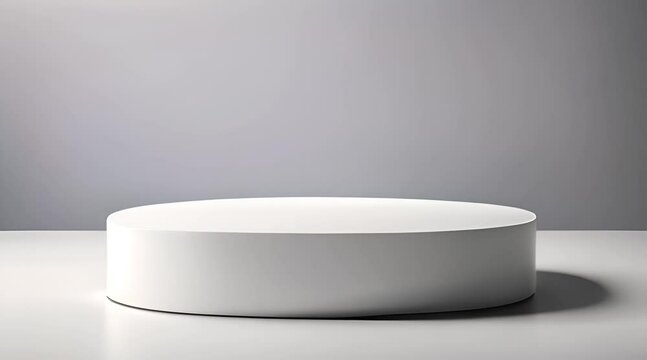 Realistic 3D white cylinder podium background placed in front of three arch door and vertical pattern. Minimal mockup or abstract product display presentation, Stage showcase. Platforms vector design.