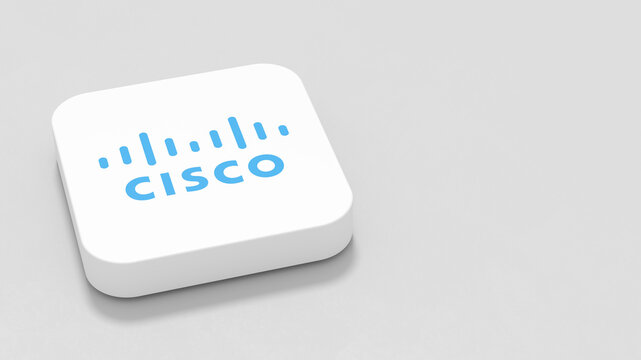 Cisco App Icon on Gray Background with Copy Space