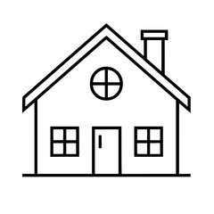 home outline, line art house, line art print, HOUSE clipart, cute house svg, lake house svg, Line Art, house, home, icon, building, estate, symbol, construction, architecture, vector, real, roof, wind