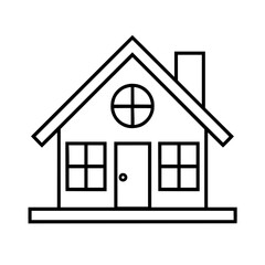 home outline, line art house, line art print, house clipart, cute house svg, lake house svg, line art, house, home, icon, building, estate, symbol, construction, architecture, vector, real, roof, wind