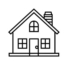 home outline, line art house, line art print, house clipart, cute house svg, lake house svg, line art, house, home, icon, building, estate, symbol, construction, architecture, vector, real, roof, wind