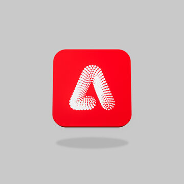Adobe Firefly App Icon on Flat Gray Background
