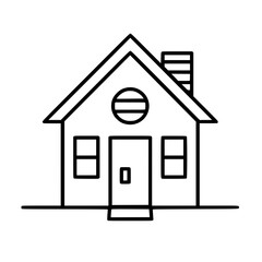 home outline, line art house, line art print, house clipart, cute house svg, lake house svg, line art, house, home, icon, building, estate, symbol, construction, architecture, vector, real, roof, wind