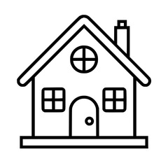 home outline, line art house, line art print, house clipart, cute house svg, lake house svg, line art, house, home, icon, building, estate, symbol, construction, architecture, vector, real, roof, wind