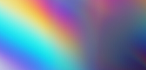 Abstract vibrant blurred background in holographic colors.