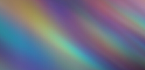 Bright sunny holographic rays fall down obliquely. Abstract background depicting sunlight with chromatic aberration.