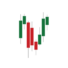 stock market candle graph transparent png or isolated on white background