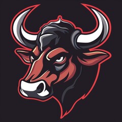 Fototapeta premium Illustration of a stylish bull mascot
