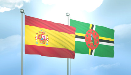 Spain and Dominic Flag Together A Concept of Relations