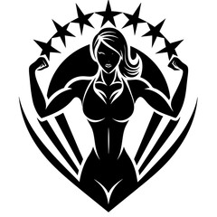 Fitness silhouette Beauty logo