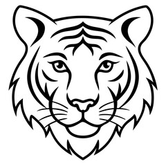 Tiger head logo silhouette