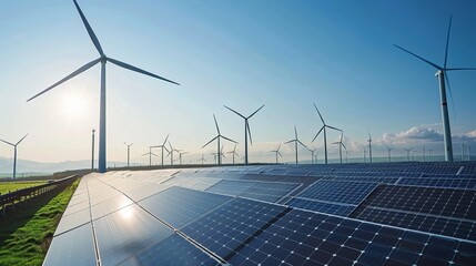 The Wind Turbines and Solar Panels