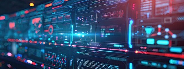 Sovereign AI real-time control of complex networks, advanced AI technology, free space,background, generate ai.