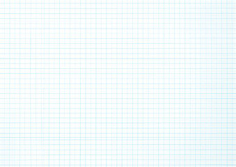 A close-up of a white squared paper sheet, a paper sheet out of a notebook