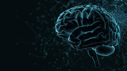 AI algorithm neural networks and data processing elements. Conceptual image on AI development.