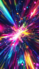 Fototapeta premium Colored light streaks