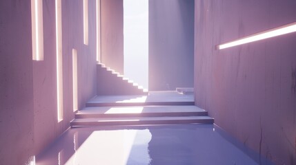 Obraz premium Minimalist White Interior with Light