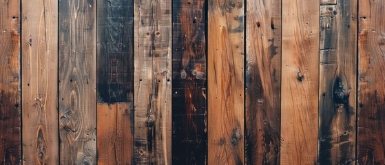 Old wooden plank with a rough texture, showcasing natural patterns and brown hues