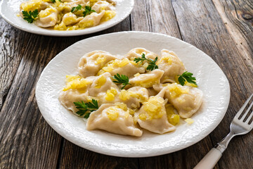 Dumplings - cheese noodles with onion
