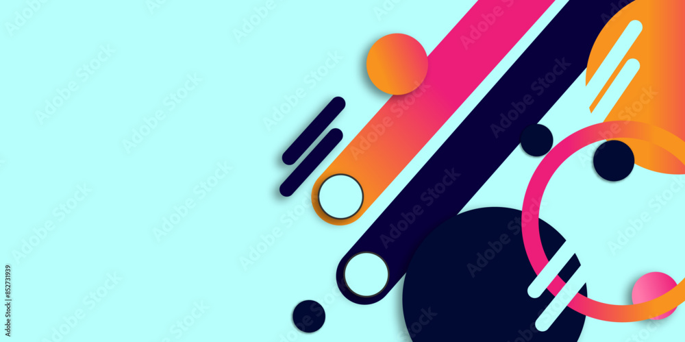 Wall mural vector abstract graphic design banner pattern background template. abstract colorful polygon banner 