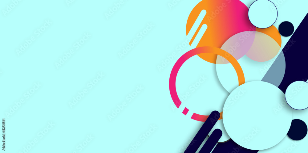 Wall mural vector abstract graphic design banner pattern background template. abstract colorful polygon banner 
