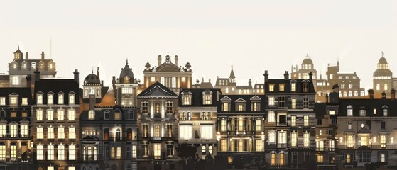 Naklejka premium A classic house in a historic city, featuring a stunning facade and landmark status