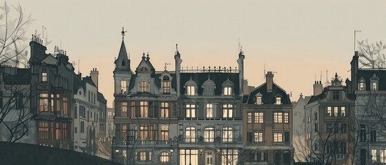 A classic house in a historic city, featuring a stunning facade and landmark status