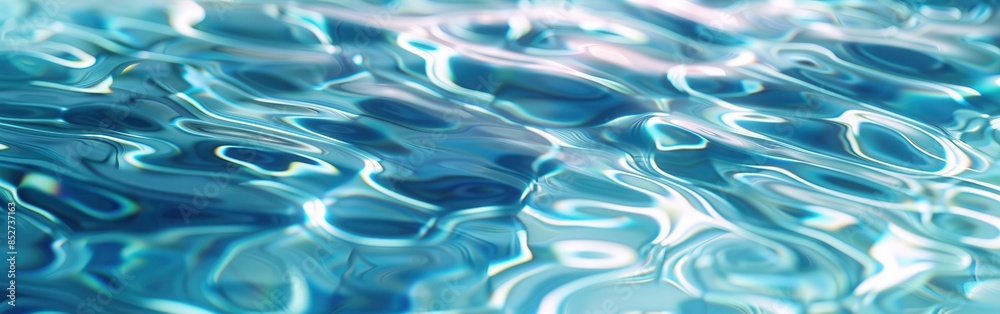 Poster The image is of a body of water with ripples and waves. The water appears to be calm and serene, with a sense of tranquility and peace. The blue color of the water is soothing and calming