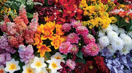 Discover a diverse array of flowers each showcasing a distinct color and variety forming a captivating display of nature s splendor