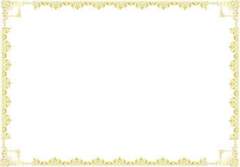 gold color frame for certificate, card, invited card, wedding, Islamic frame and pages use