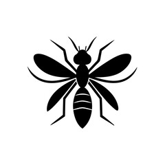 Mosquito icon logo on white background.