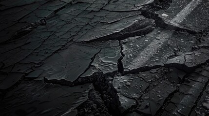 Background of cracked asphalt road