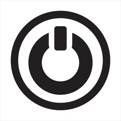 Power on/off button icon png vector illustration. isolated on white background.
