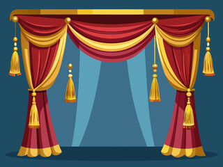 Sumptuous velvet curtains with gold tassels