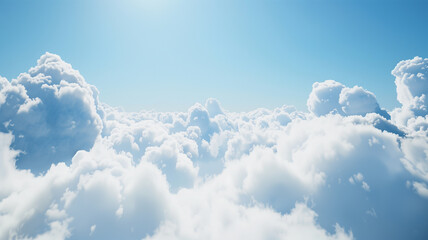 美しい白い雲と青空